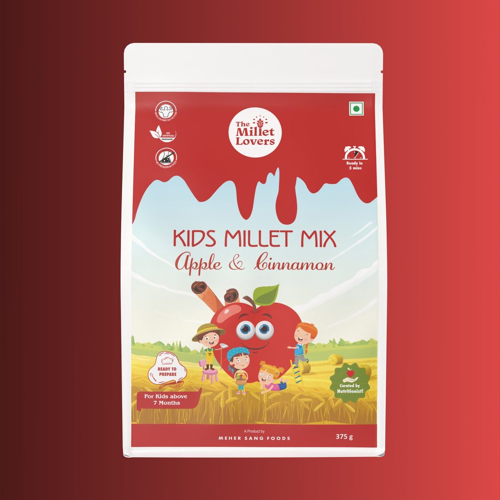 The Millet Lovers kids millet apple cinnamon porridge mix pack